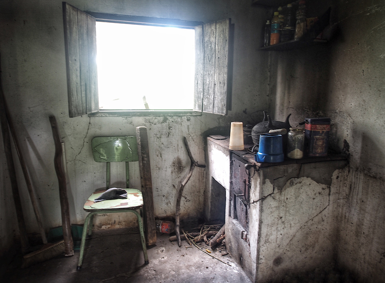 100 year old bunkhouse kitchen